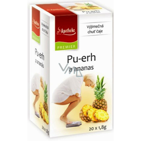 Apotheke Natur Pu-erh a ananás čaj napomáha v boji s nadváhou 20 x 1,8 g