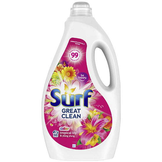 Surf Color Tropical Lily & Ylang Ylang gél na pranie farebnej bielizne 60 dávok 3 l