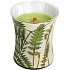 Woodwick obtisky Fern - Papradina vonná sviečka s dreveným knôtom a viečkom sklo stredná 275 g