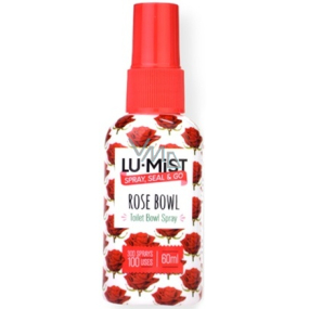 Lu-Mist Rose Bowl sprej do záchodovej misy osviežovač, rozprašovač 100 použitie 60 ml