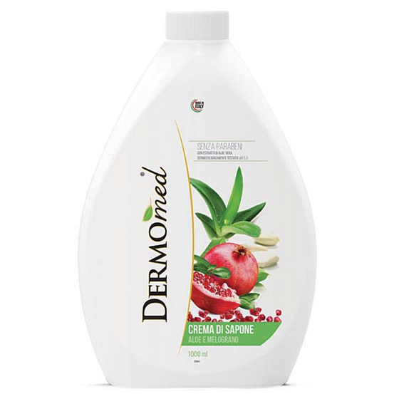 Dermomed Aloe Vera & Granátové jablko tekuté mydlo náhradná náplň 1l