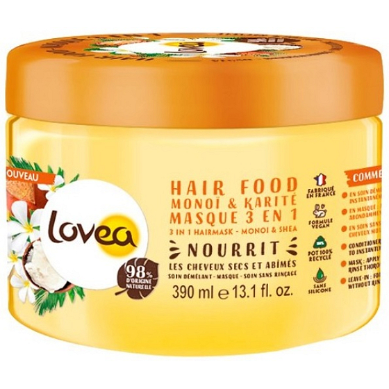 Lovea Monoi 3v1 maska, kondicionér a leave-in na suché a poškodené vlasy 390 ml