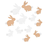 Zajačiky s chvostom Hnedá, biela 3 - 4 cm 12 kusov