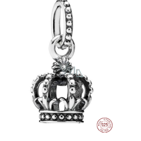 Striebro 925 Royal Crown - Ušľachtilý lesk, prívesok na náramok symbol