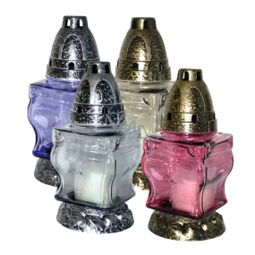 Sklenená lampa Admit 17 cm 30 g mix farieb