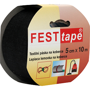 Festtape Lemovka kobercová páska čierna 50 mm × 10 m Festtape Lemovka kobercová páska čierna 50 mm × 10 m