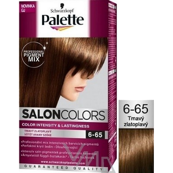 Schwarzkopf Palette Salon Colors farby na vlasy odtieň 6-65 Tmavo zlatoplavá