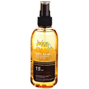 Piz Buin Wet Skin SPF15 transparentný slnečné sprej na vlhkú pokožku 150 ml