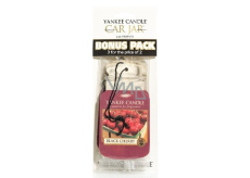 Yankee Candle Black Cherry - Zrelé čerešne Classic vonná visačka do auta papierová 12 gx 3 kusy