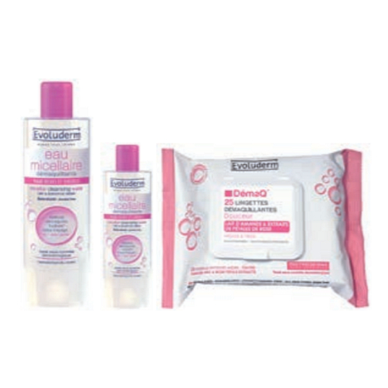Evoluderm Micellar Cleansing Water micelárna voda pre suchú a citlivú pleť 250 ml + odličovacie obrúsky 25 kusov + micelárna voda 100 ml kozmetický set