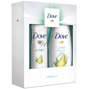 Dove Go Fresh Hruška a Aloe Vera sprchový gel pre ženy 250 ml + antiperspirant dezodorant sprej pre ženy 150 ml, kozmetická sada