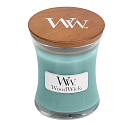 Woodwick Blue Java Banana - Havajský banán vonná sviečka s dreveným knôtom a viečkom sklo malá 85 g