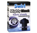 Swirl Mighty Black Čierne bielizeň obrúsky do práčky 12 kusov