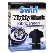 Swirl Mighty Black Čierne bielizeň obrúsky do práčky 12 kusov