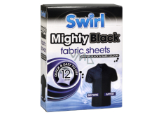 Swirl Mighty Black Čierne bielizeň obrúsky do práčky 12 kusov