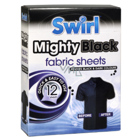 Swirl Mighty Black Čierne bielizeň obrúsky do práčky 12 kusov