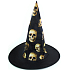 Rappa Halloween Klobúk Čarodejnica s lebkami 35 cm