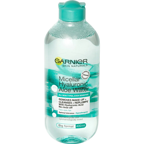 Garnier Skin Naturals Micelárna voda s hyalurónom a aloe Micelárna voda pre všetky typy pleti vrátane citlivej 400 ml