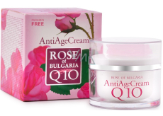 Rose of Bulgaria Anti-Age krém proti vráskam s koenzýmom Q10 a ružovou vodou 50 ml