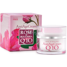 Rose of Bulgaria Anti-Age krém proti vráskam s koenzýmom Q10 a ružovou vodou 50 ml