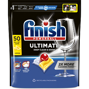 Finish tablety do umývačky Ultimate All in 1 Citrón, 50 ks