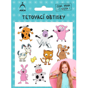 Obtlačky na tetovanie s certifikátom pre deti Zvieratá - Oranžový pes 14 x 11 cm