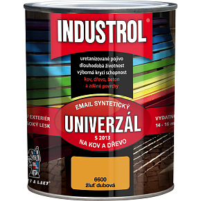 Industrol S2013 univerzál lesk vrchná farba na kov a drevo, 6600 dubová žltosť, 750 ml