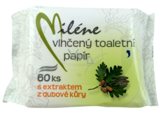 Miléne vlhčený toaletní papír s extraktem z dubové kůry 60 kusů