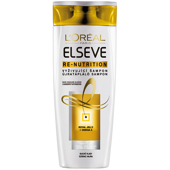 Loreal Paris Elseve Re-Nutrition vyživujúci šampón pre suché a vysušené vlasy 250 ml