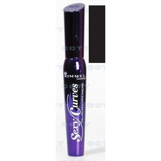 Rimmel London Sexy Curves Riasenka čierna s trojito zakriveným kefkou 8 ml