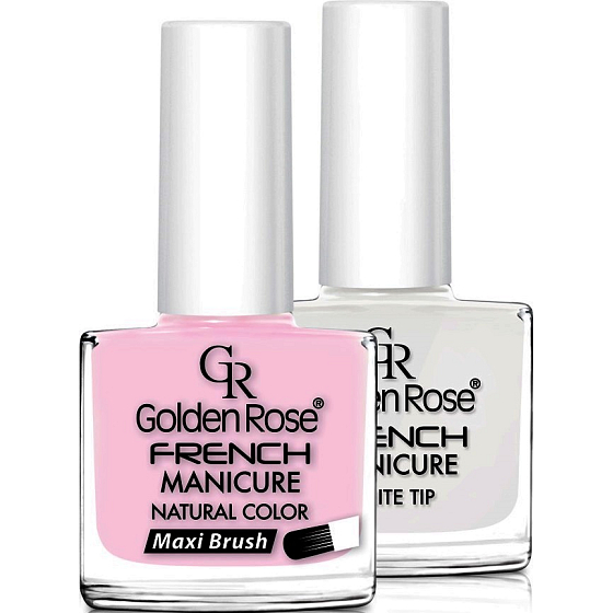 Golden Rose French Manicure Set lak na nechty francúzska manikúra 05 2 x 10,7 ml