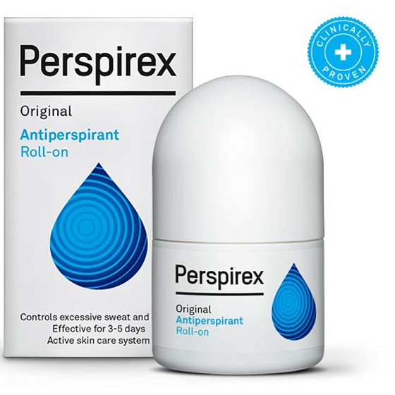 Perspirex Original guľôčkový antiperspirant bez vône roll-on unisex 3-5 dní účinok 20 ml