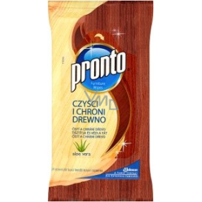 Pronto Aloe Vera utierky na drevené povrchy 24 kusov