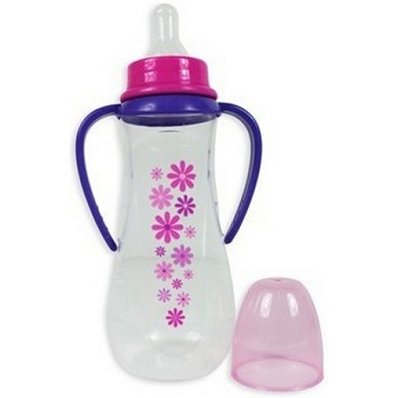 First Steps Stars 0+ dojčenská fľaša ružová s 2 úchopy 250 ml