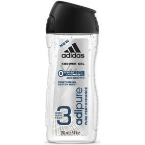 Adidas adiPURE sprchový gél bez mydlových zložiek a farbív pre mužov 250 ml