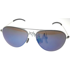 Nae New Age Slnečné okuliare strieborné modrá skla Z206