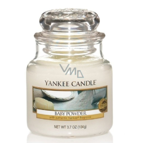Yankee Candle Baby Powder - Detský púder vonná sviečka Classic malá sklo 104 g