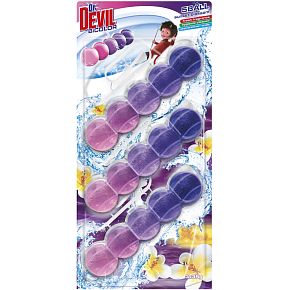 Dr. Devil WC Bicolor 5ball sunset blossom závesný WC blok, 3× 35 g