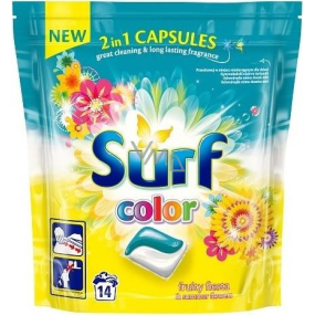 Surf Color Fruity Fiesta & Summer Flowers kapsule na pranie farebnej bielizne 14 kusov 337 g