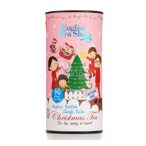 English Shop Bio Jazda na saniach bezkofeínový vianočný čaj, pre deti od 3 rokov 40 kusov vrecúšok čaju, 60 gh Te