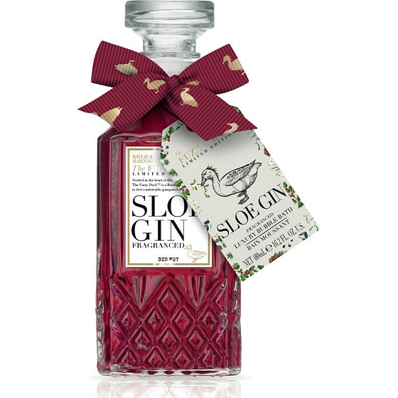 Baylis & Harding Trnkový Gin kúpeľový elixír v sklenenej dekantačné nádobe 480 ml