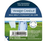 Yankee Candle Clean Cotton - Čistá bavlna vonný vosk do aromalampy 22 g