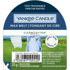 Yankee Candle Clean Cotton - Čistá bavlna vonný vosk do arómalampy 22 g