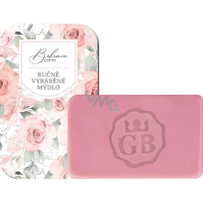 Bohemia Gifts Ruža ručne vyrábané toaletné mydlo s glycerínom v plechovej krabičke 80 g