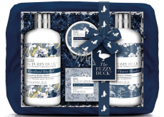 Baylis & Harding Fuzzy Duck Cotswold Floral umývací gél 300 ml + sprchový krém 300 ml + mydlo 150 g + kryštáliky do kúpeľa 100 g + košík, kozmetická sada pre ženy