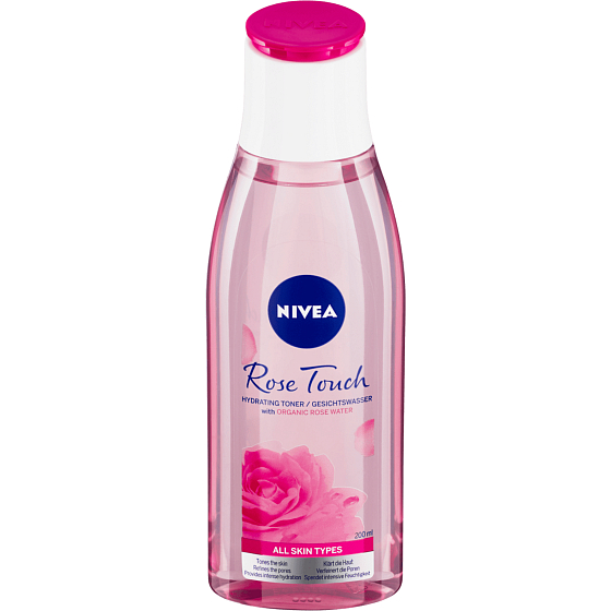 Nivea Rose Touch čistiaca hydratačná pleťová voda pre všetky typy pleti 200 ml
