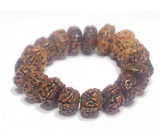 Rudraksha Bodhi Nerpal náramok elastický prírodná perlička 1 cm / 20 cm