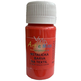 Art e Miss Metalická farba na textil 52 červená 40 g