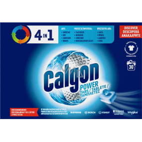 Calgon 4v1 Power tablety proti usadzovaniu vodného kameňa v práčke 30 kusov 390 g