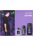 Str8 Game voda po holení 50 ml + dezodorant v spreji 150 ml + sprchový gél 250 ml, kozmetická sada pre mužov